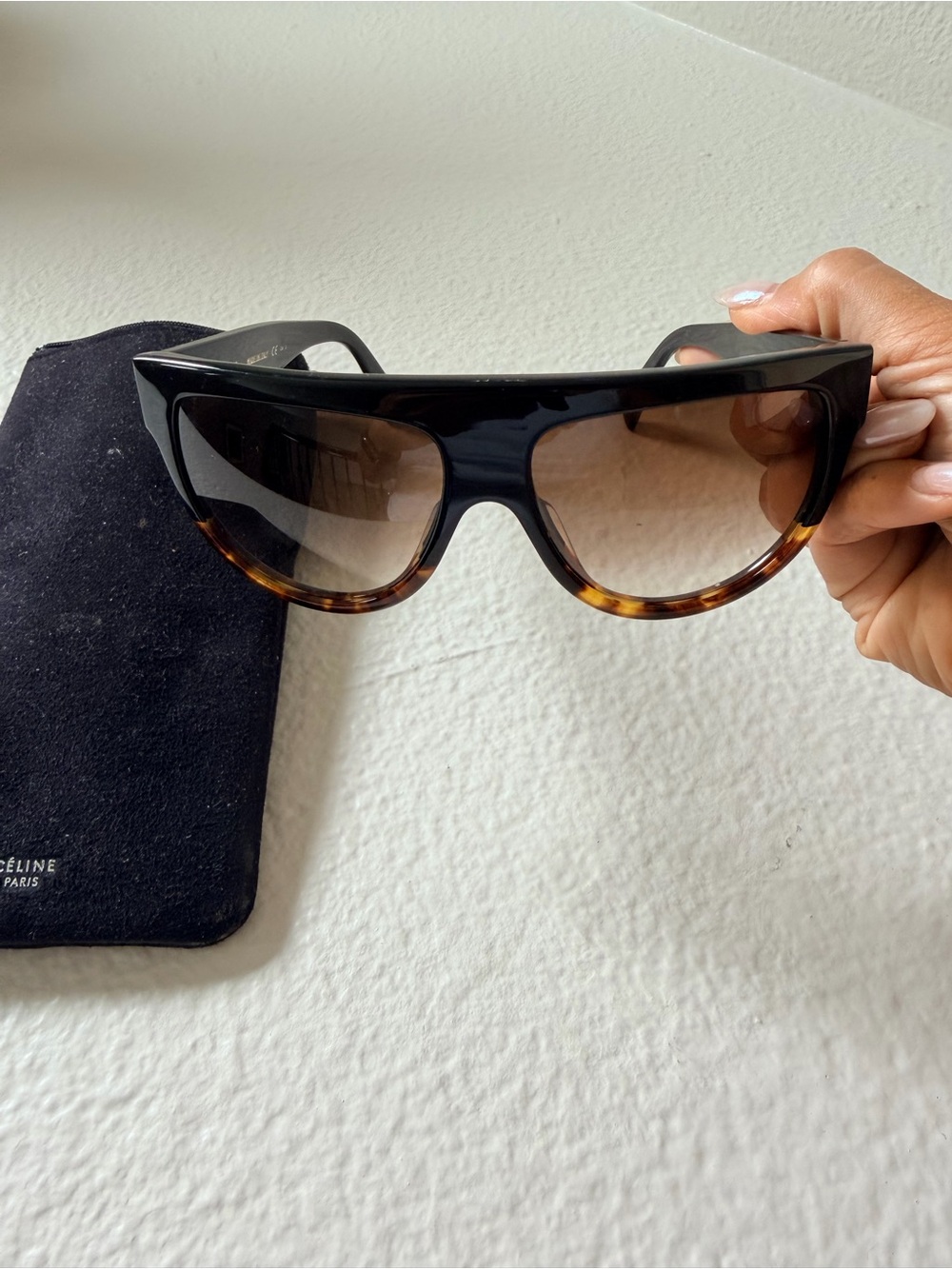 Celine Black and Tortoiseshell Gradient Sunglasses